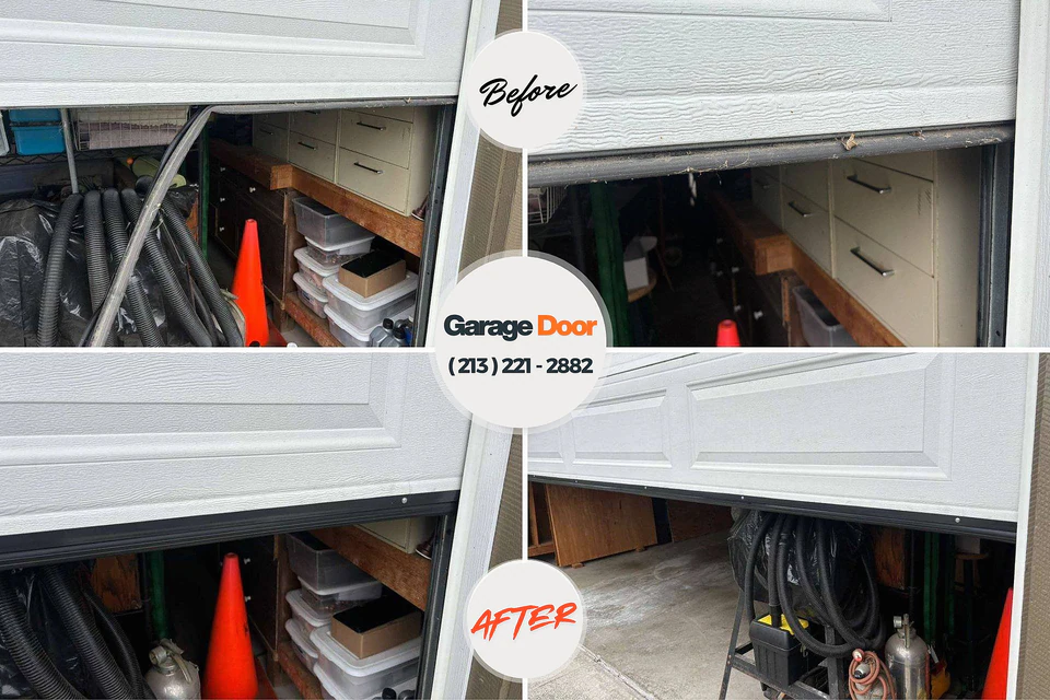 Before and after: garage door repair Lake of the Woods, AZ